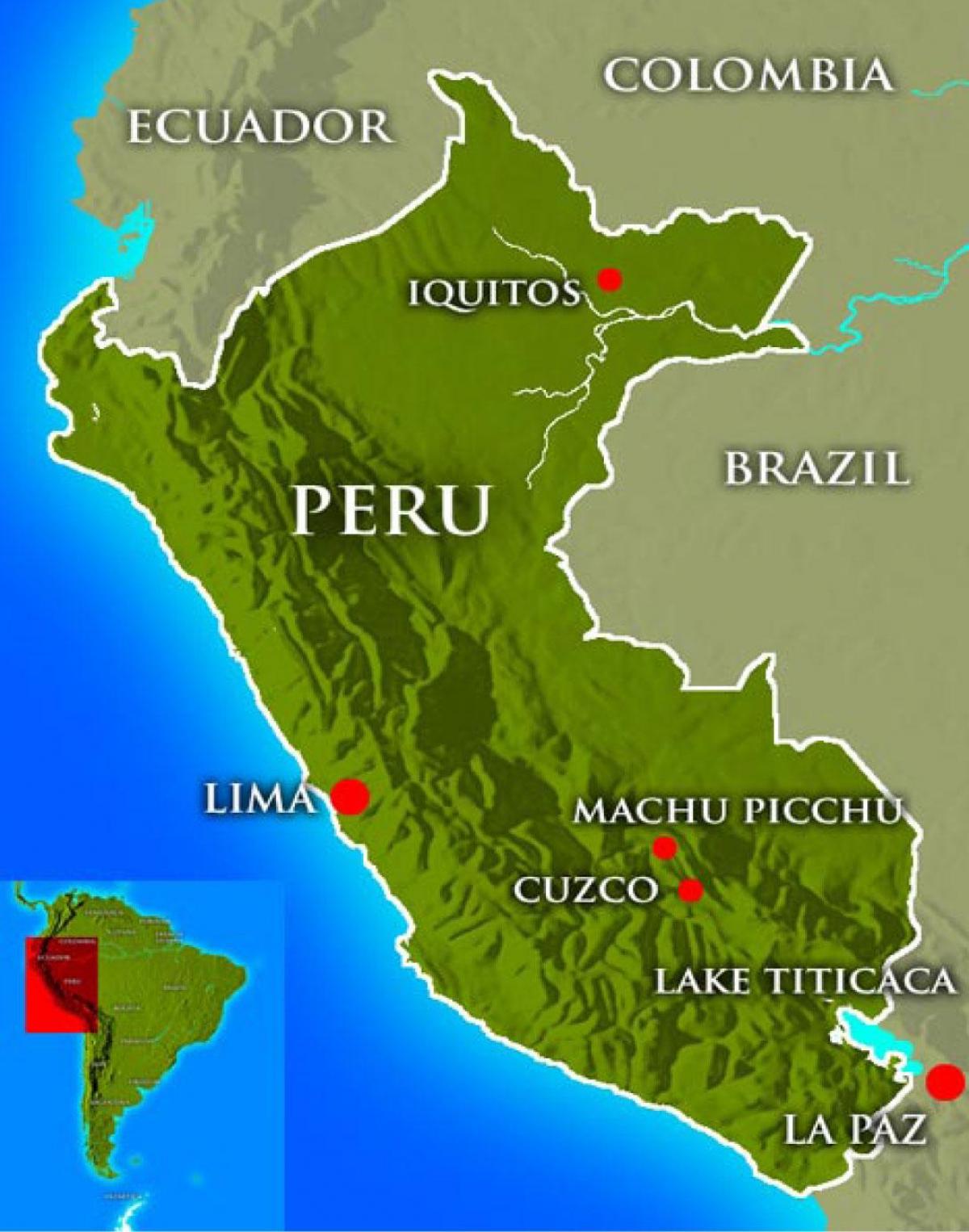 Kaart van die hoofstad van peru