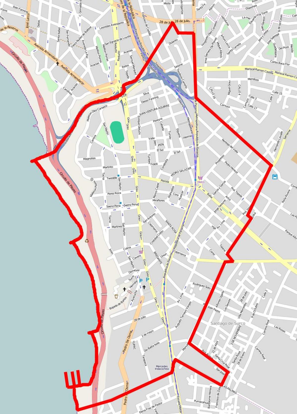 Kaart van die kloof Lima