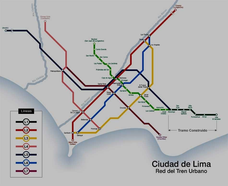 Lima peru metro kaart