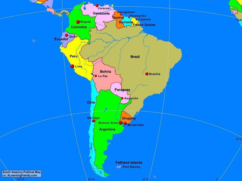 Kaart van Lima suid-amerika