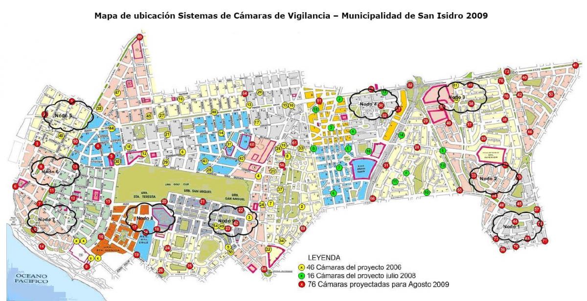 Kaart van san isidro Lima